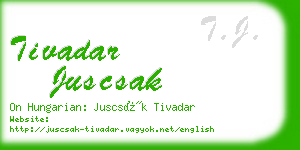 tivadar juscsak business card